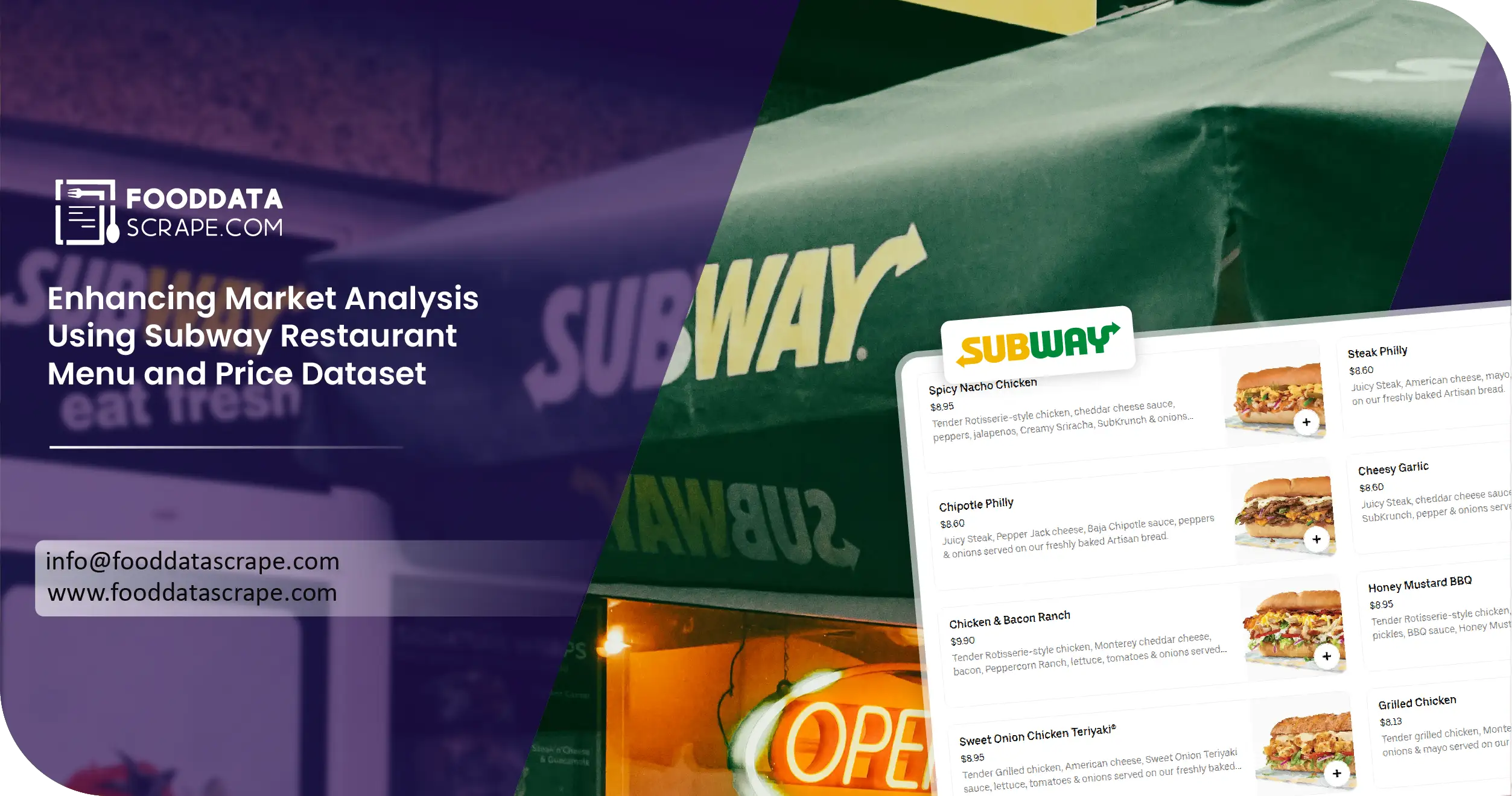 Subway Menu & Price Data